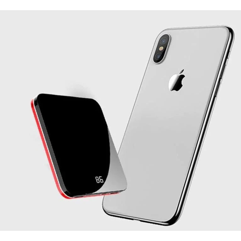 ⚡ Ultra-Thin Mirror Mini Charging Treasure