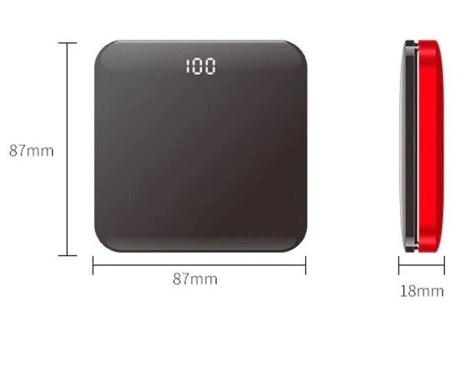 ⚡ Ultra-Thin Mirror Mini Charging Treasure
